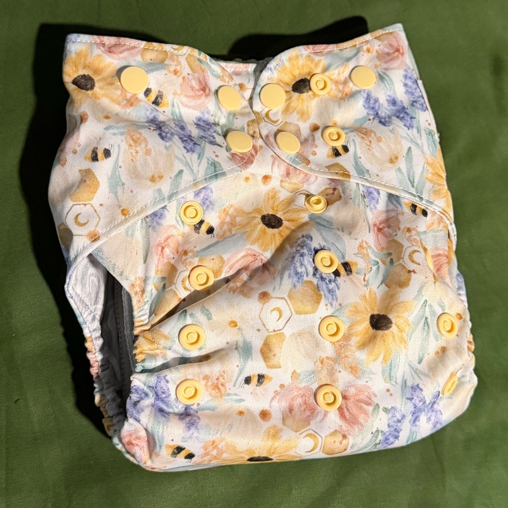 Brand New HappyBeeHind Cotton AIO Cloth Diaper